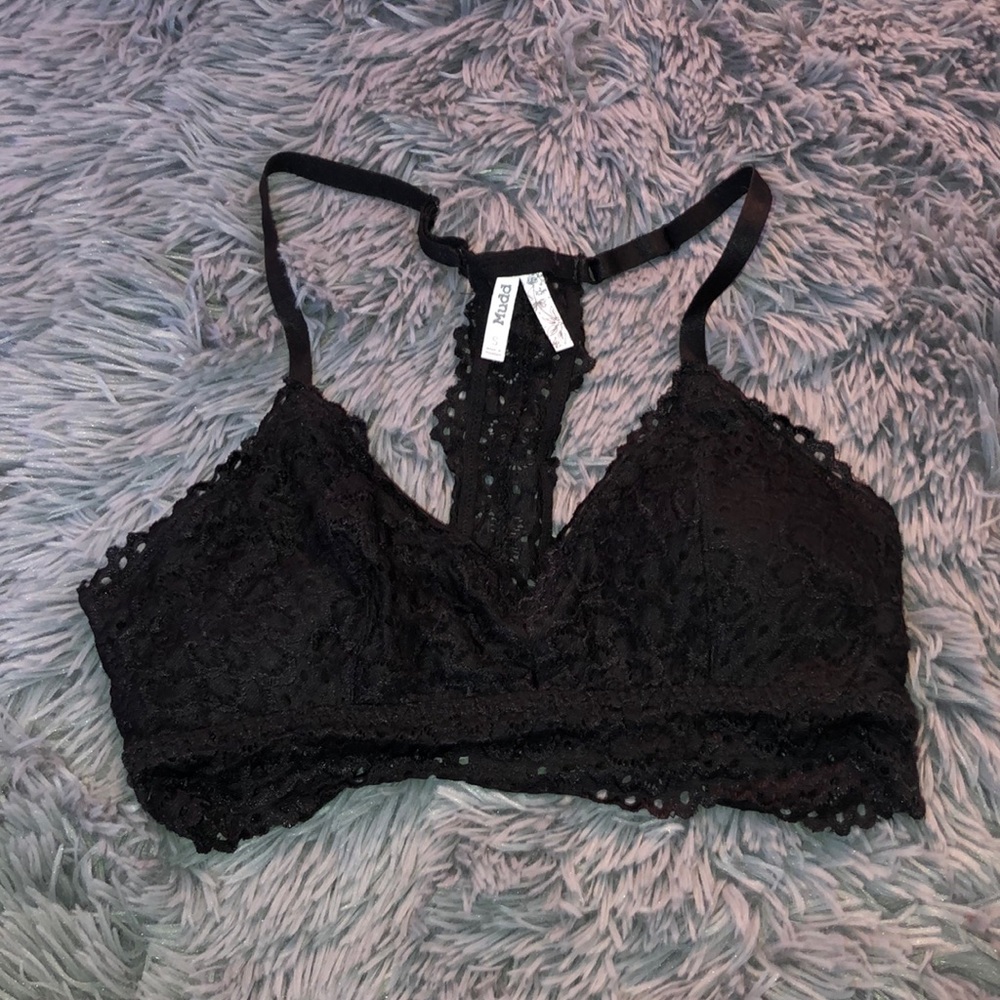 Black lace bralette